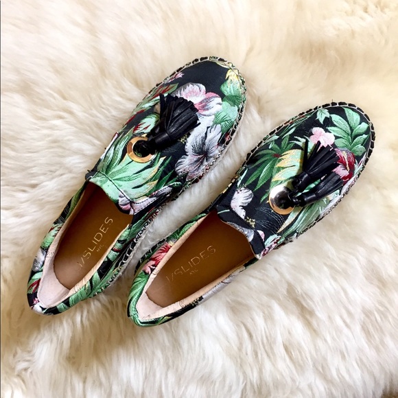 J/Slides Floral Platform Slip-On Espadrilles - Picture 2 of 8